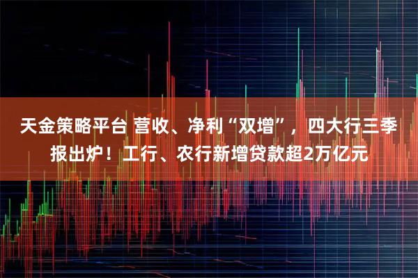 天金策略平台 营收、净利“双增”，四大行三季报出炉！工行、农行新增贷款超2万亿元